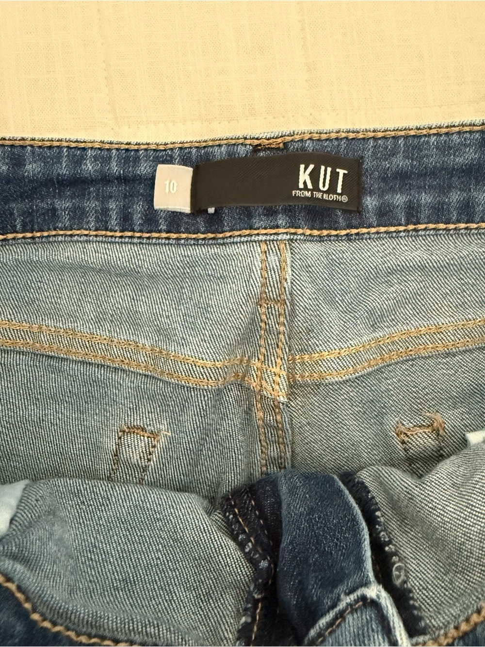 Kut from the Kloth Dark Blue Distressed Denim Cutoff Shorts - Picture 2 of 7